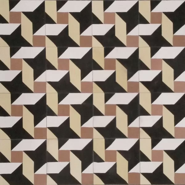 Her ser du 4x4 fliser lagt